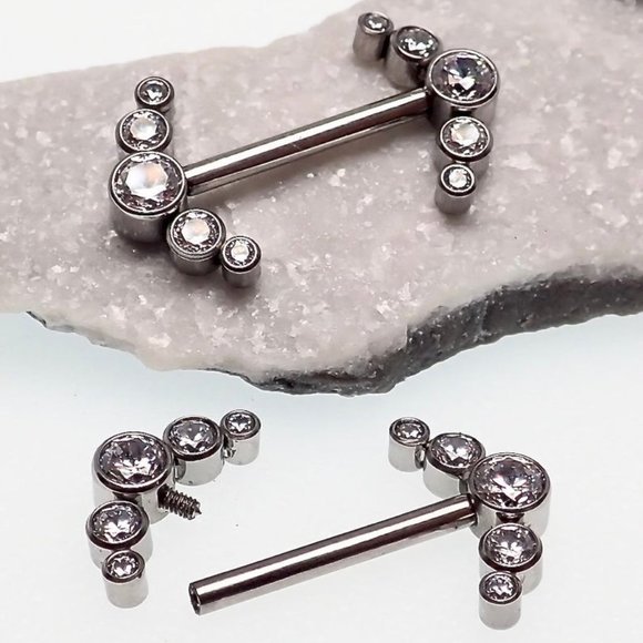 Titanium Nipple Barbell - Picture 3 of 4